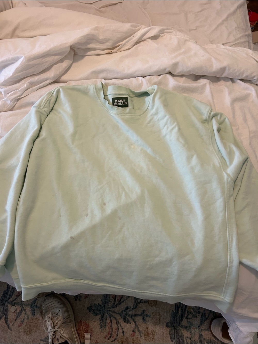 Daily Drills Mint Green Pullover Crewneck